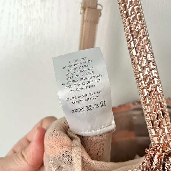 🆕 BRONX & BANCO Isle Fringe Mini Halter Dress Sz 4 US - Picture 9 of 10